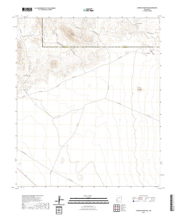 Caprock Mountain topographic map thumbnail