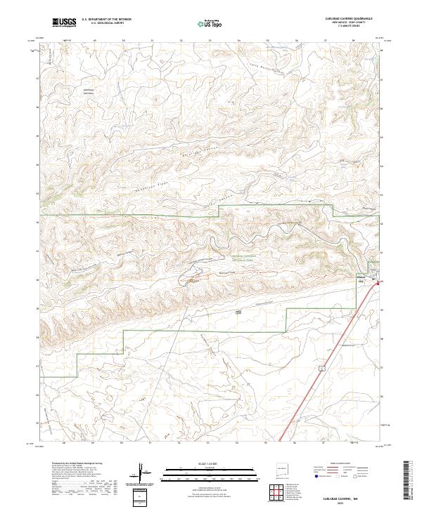 Carlsbad Caverns topographic map thumbnail