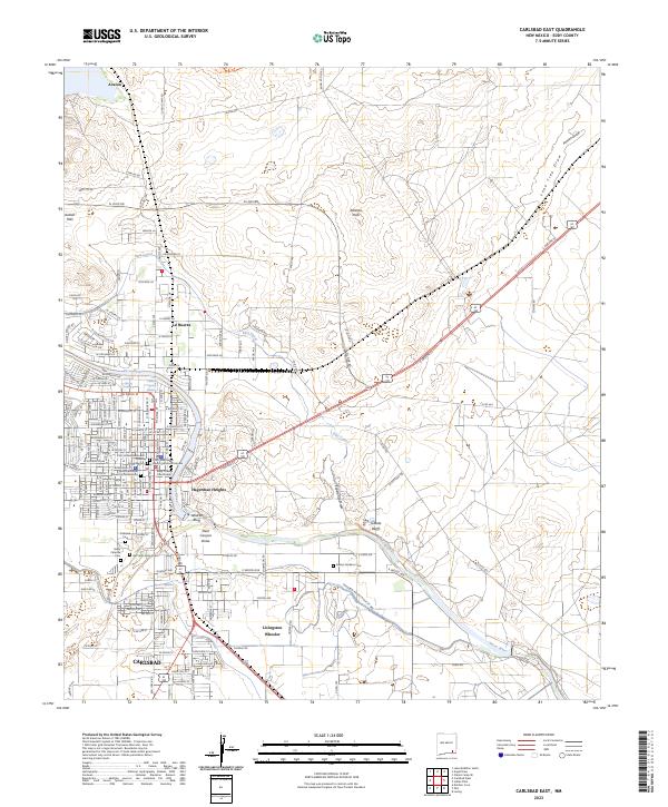Carlsbad East topographic map thumbnail