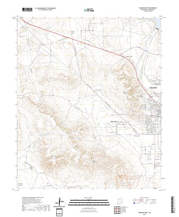 Carlsbad West topographic map thumbnail