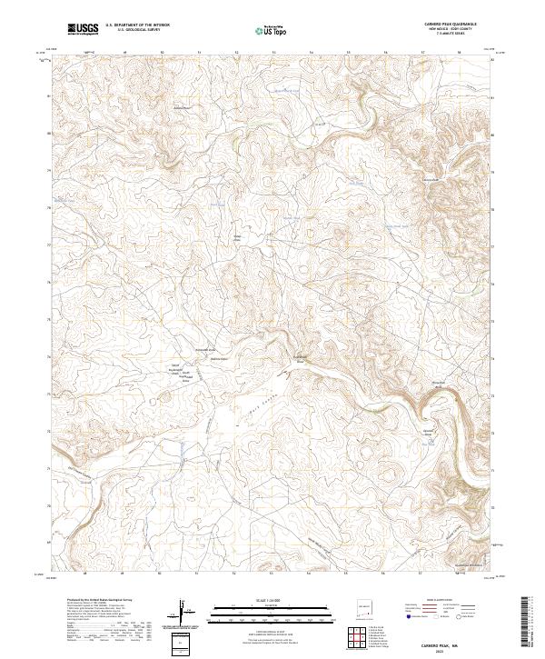 Carnero Peak topographic map thumbnail