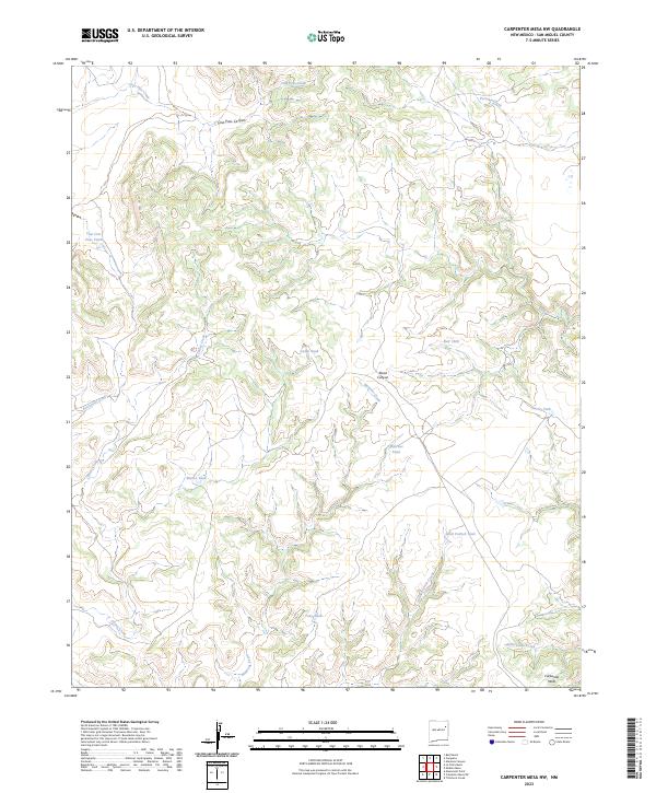 Carpenter Mesa NW topographic map thumbnail