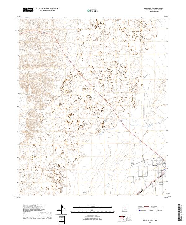 Carrizozo West topographic map thumbnail