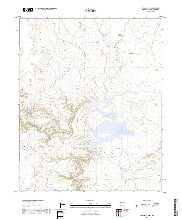 Santa Rosa Lake topographic map thumbnail