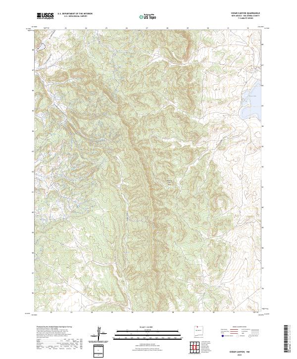 Cedar Canyon topographic map thumbnail