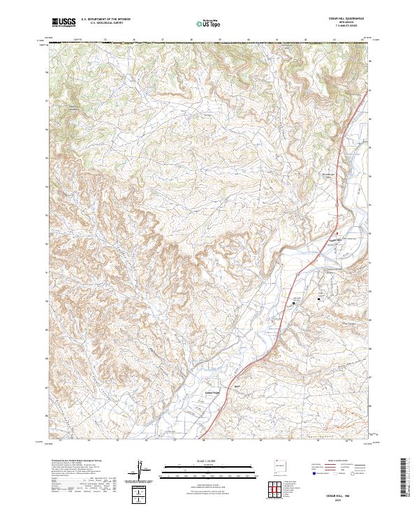 Cedar Hill topographic map thumbnail