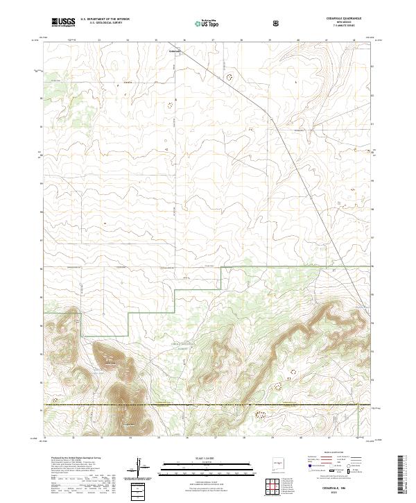 Cedarvale topographic map thumbnail