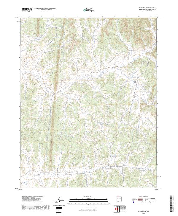Cement Lake topographic map thumbnail