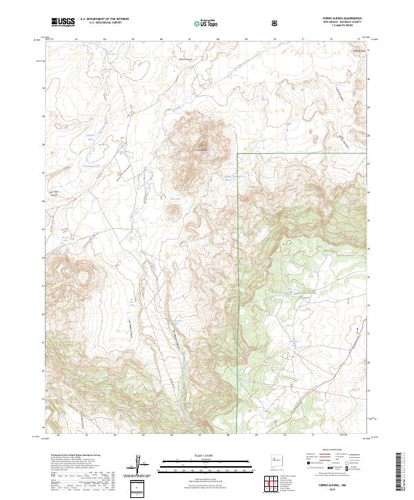 Cerro Alesna topographic map thumbnail