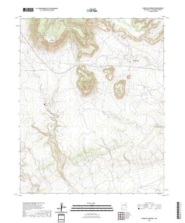 Cerro De Corazon topographic map thumbnail
