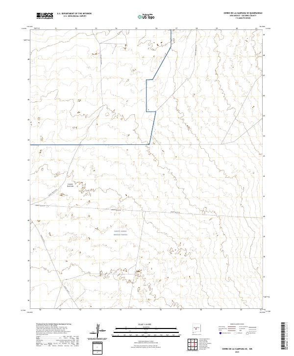 Cerro De La Campana SE topographic map thumbnail