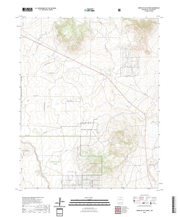 Cerro De Los Taoses topographic map thumbnail