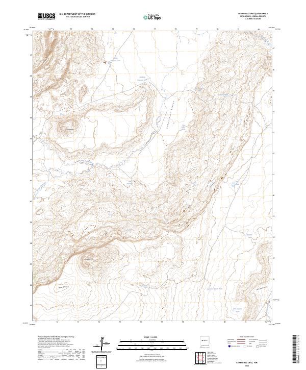 Cerro Del Oro topographic map thumbnail
