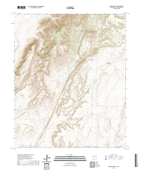 Cerro Montoso topographic map thumbnail