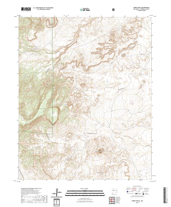 Cerro Tinaja topographic map thumbnail