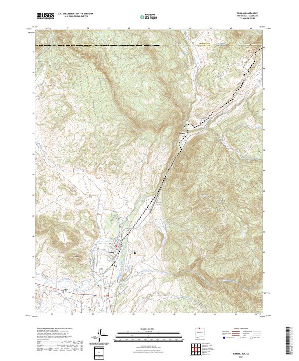 Chama topographic map thumbnail
