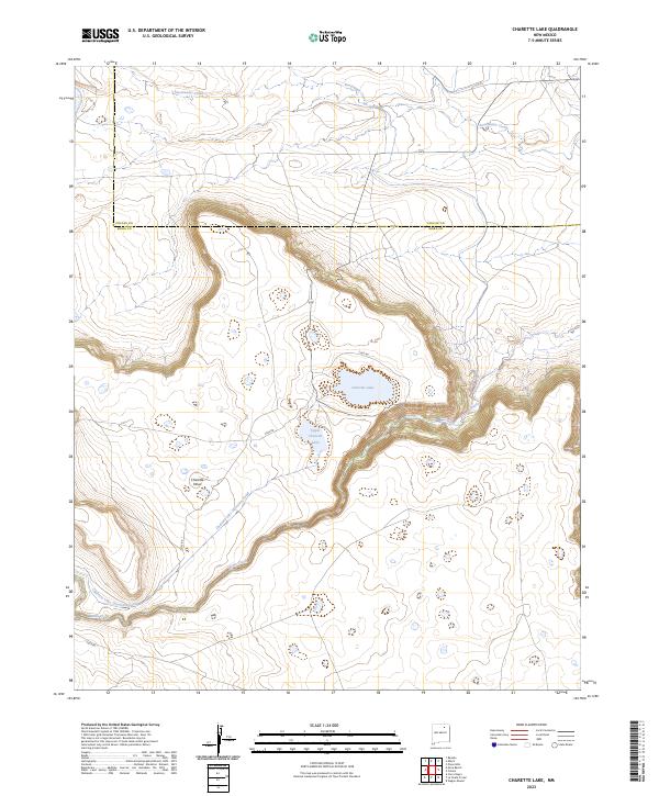 Charette Lake topographic map thumbnail
