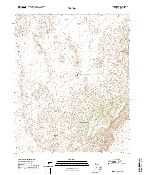 Chicken Mountain topographic map thumbnail