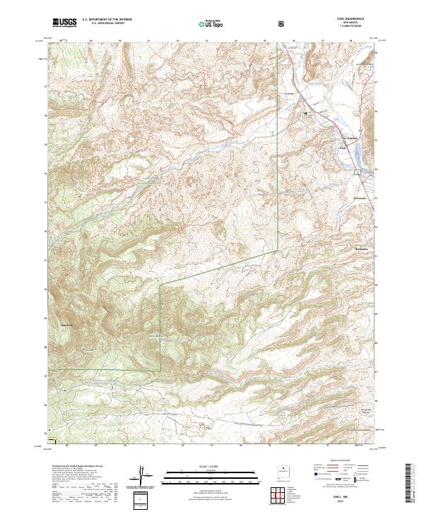Chili topographic map thumbnail