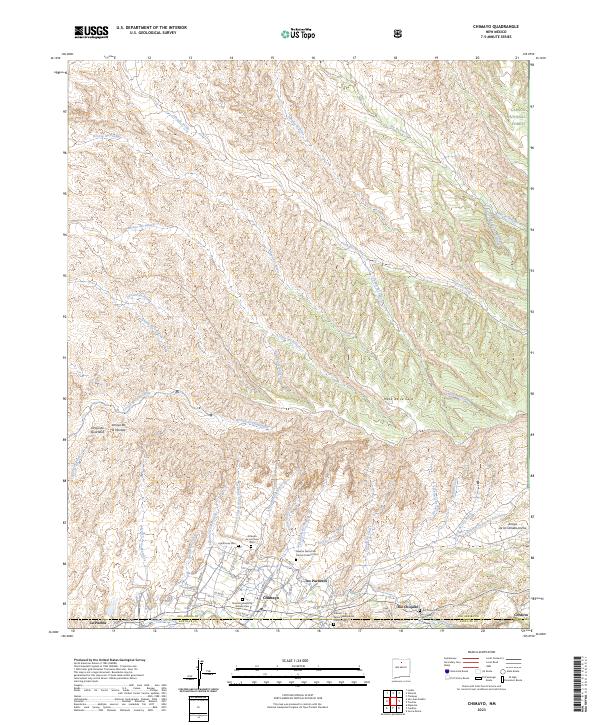 Chimayo topographic map thumbnail