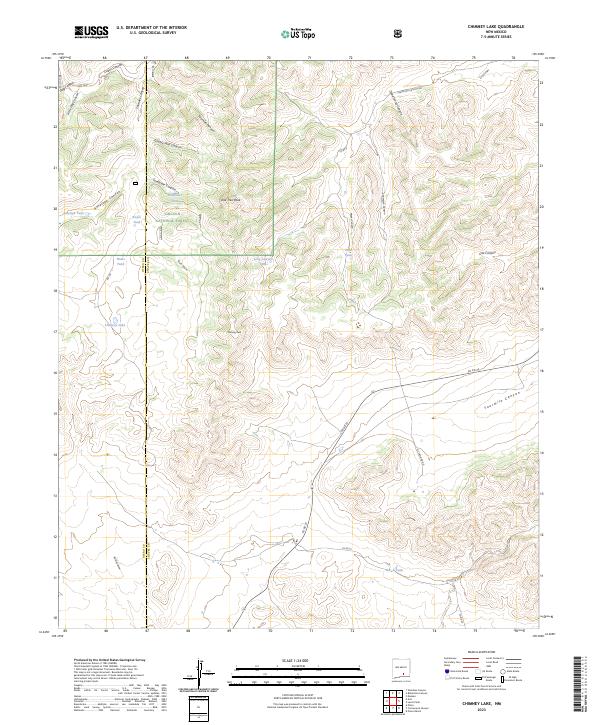 Chimney Lake topographic map thumbnail
