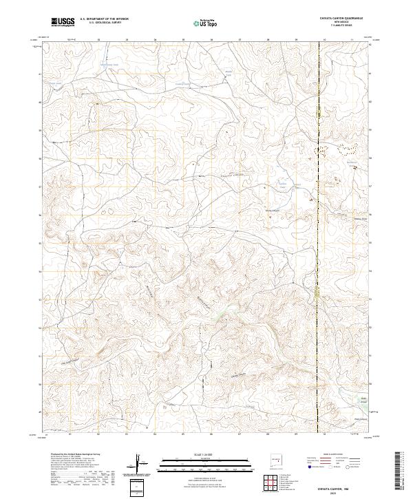 Chivata Canyon topographic map thumbnail