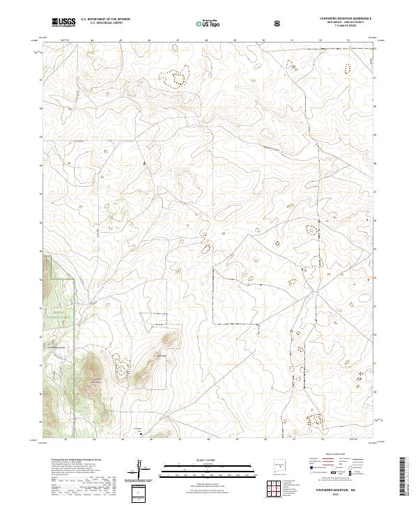 Chupadero Mountain topographic map thumbnail