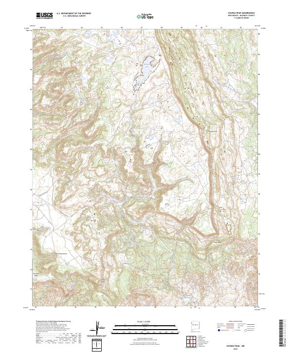 Chuska Peak topographic map thumbnail