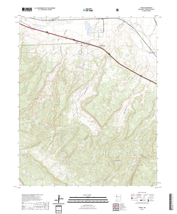 Ciniza topographic map thumbnail