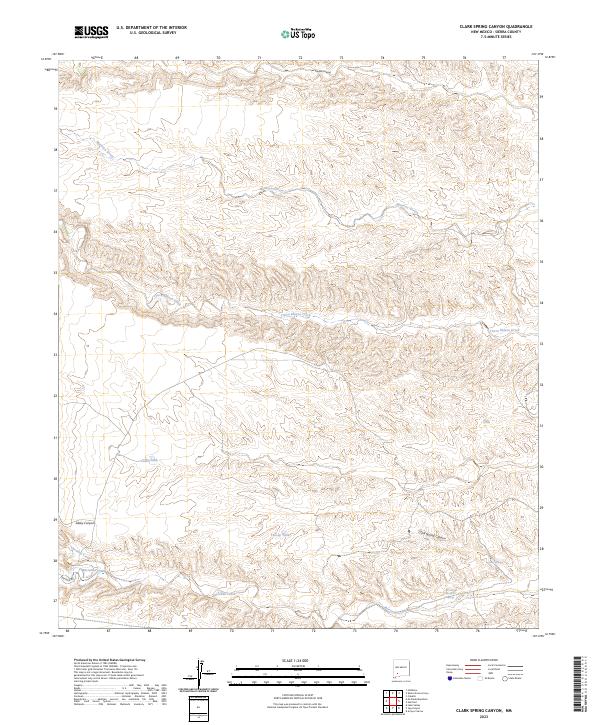 Clark Spring Canyon topographic map thumbnail