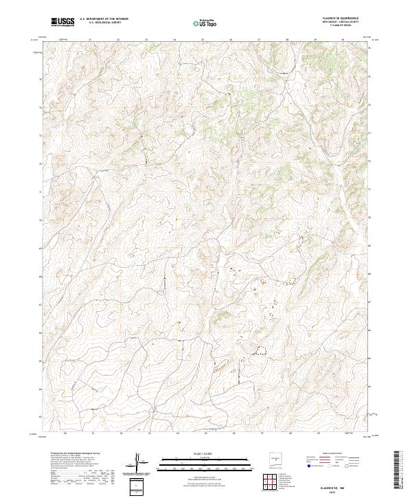 Claunch SE topographic map thumbnail