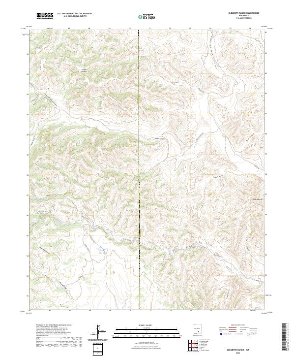 Clements Ranch topographic map thumbnail