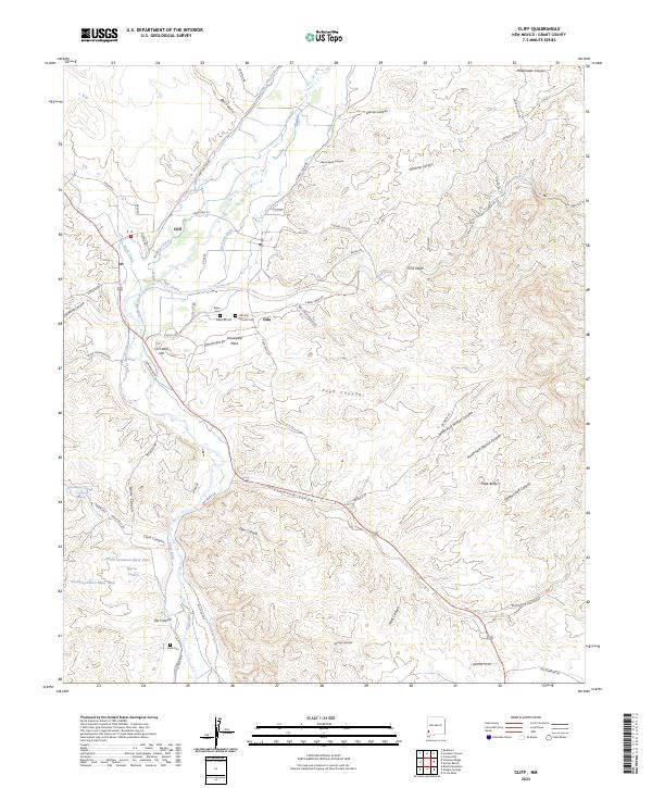 Cliff topographic map thumbnail