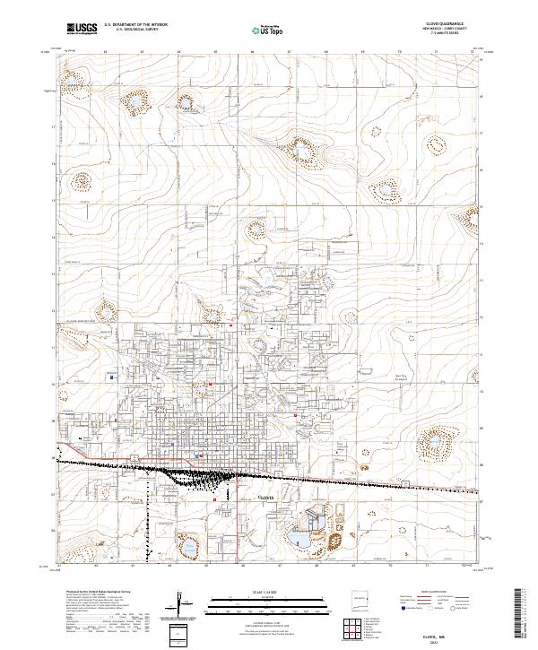 Clovis topographic map thumbnail