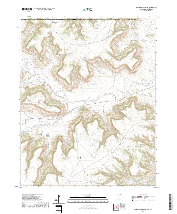 Cobert Mesa South topographic map thumbnail