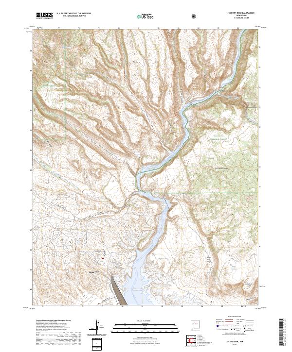 Cochiti Dam topographic map thumbnail