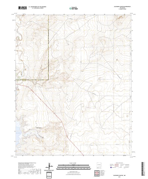 Colorado Canyon topographic map thumbnail