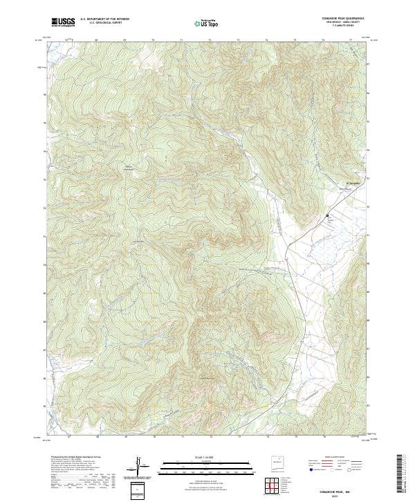Comanche Peak topographic map thumbnail