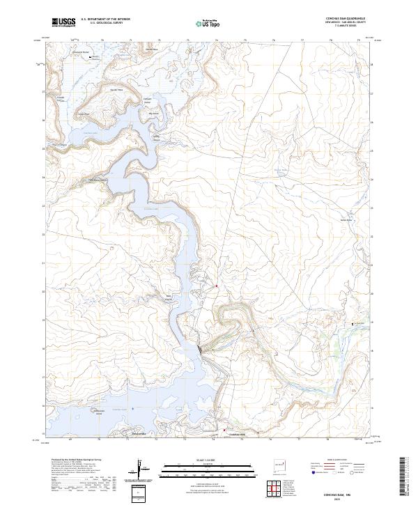 Conchas Dam topographic map thumbnail