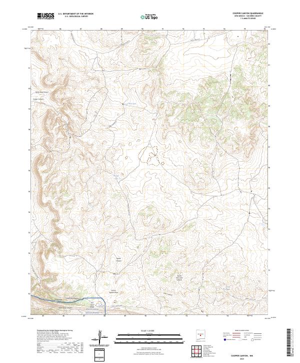Cooper Canyon topographic map thumbnail