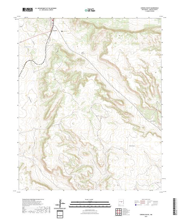 Corona South topographic map thumbnail