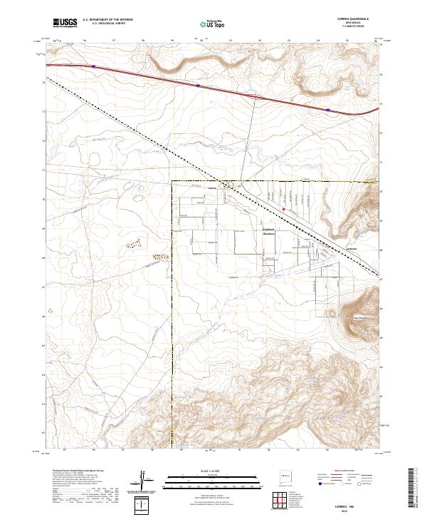 Correo topographic map thumbnail