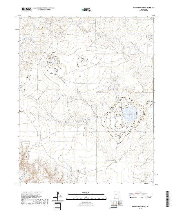 Cottonwood Springs topographic map thumbnail