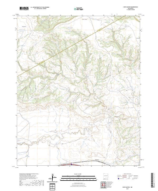 Cow Canyon topographic map thumbnail