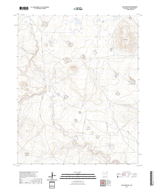 Cow Mountain topographic map thumbnail