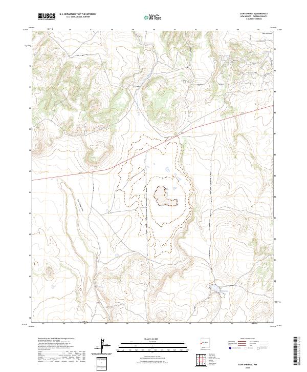 Cow Springs topographic map thumbnail