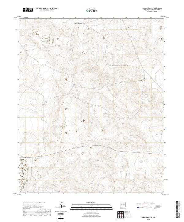 Cowboy Mesa NE topographic map thumbnail