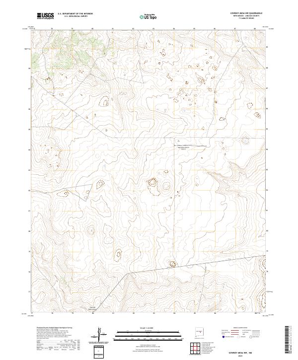 Cowboy Mesa NW topographic map thumbnail
