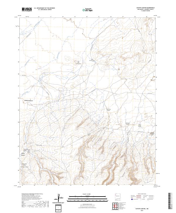 Coyote Canyon topographic map thumbnail
