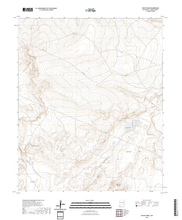 Coyote Draw topographic map thumbnail